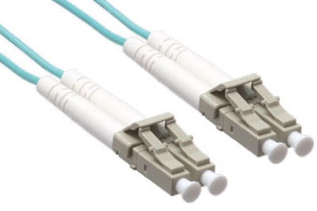 Axiom 15m Multi-mode OM3 LC/LC Fiber Channel Cable - Aqua