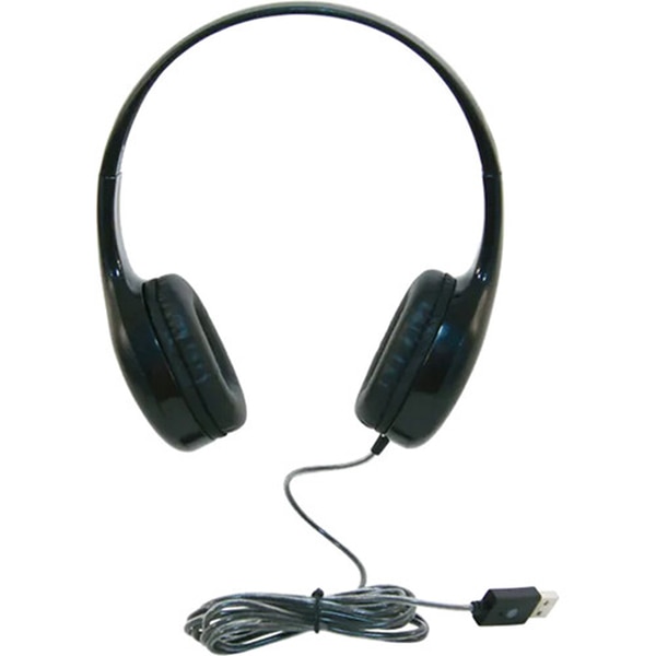 Califone KH-08 On-Ear Headphones with USB Connector - Black