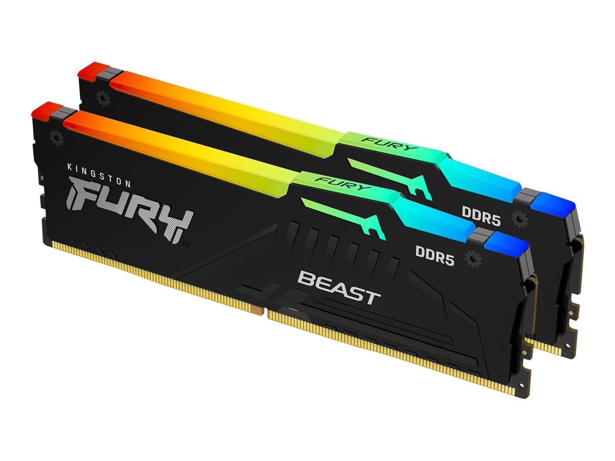 Kingston FURY Beast RGB - DDR5 - kit - 64 GB: 2 x 32 GB - DIMM 288-pin - 60