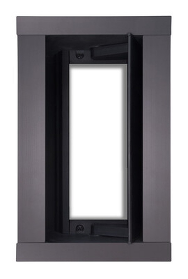 AMX HydraPort 6 Module Connection Port Enclosure with US Power Outlet - Black Anodized