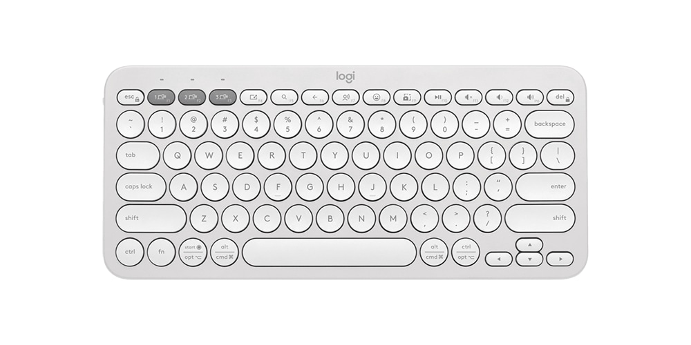 Logitech Pebble Keys 2 K380S Bluetooth Keyboard - Tonal White