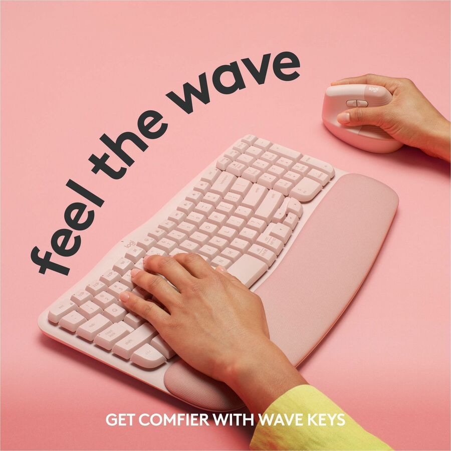 Logitech Lift Vertical Mouse and Wave Keys Keyboard - Thumbnail 3