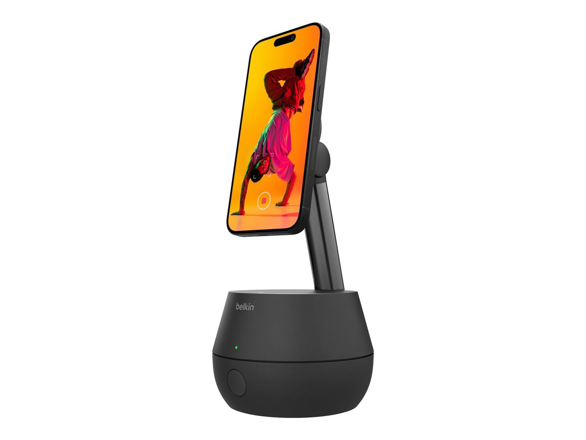 Belkin Auto Face Tracking Stand w/ DockKit - MagSafe Compatible - 15W - w/ USB-C Cable - Wireless Charging Mount - Black