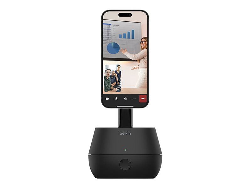 Belkin Auto Face Tracking Stand w/ DockKit - MagSafe Compatible - 15W - w/ USB-C Cable - Wireless Charging Mount - Black