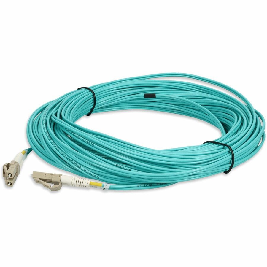 Proline 12m LC to LC Aqua OM4 Duplex OFNP (Plenum-Rated) TAA Fiber Patch Ca