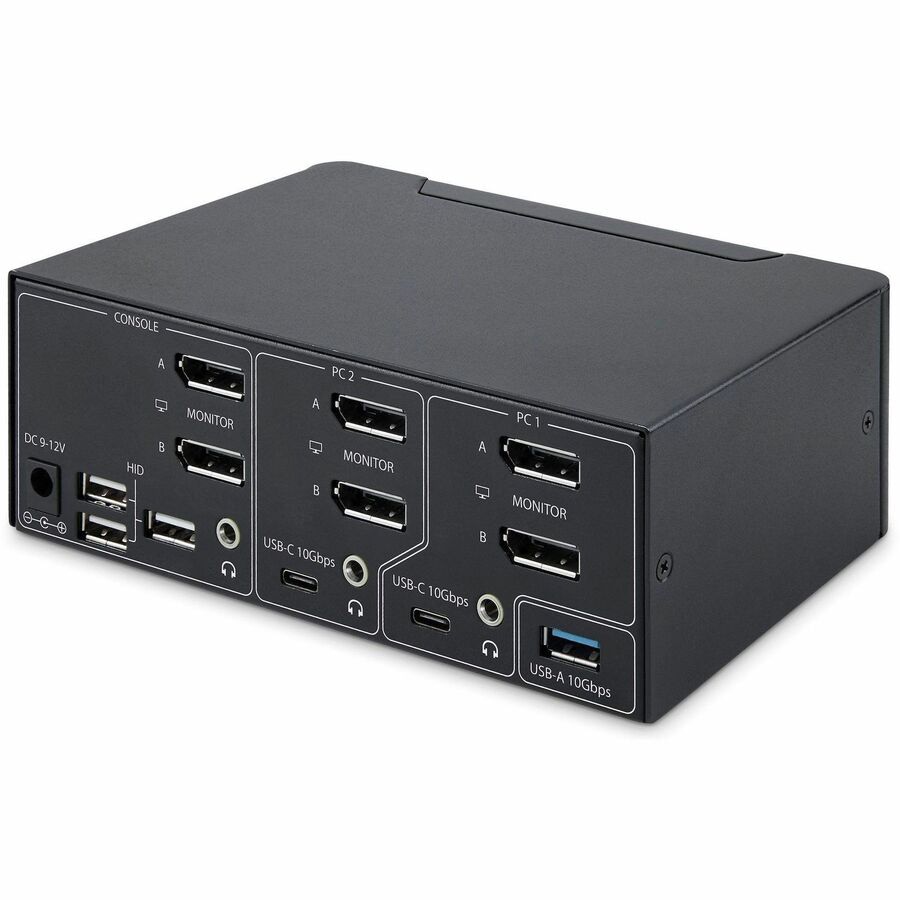 Thumbnail 3 of 8 for StarTech.com 2-Port Dual-Monitor DisplayPort 1.4 KVM Switch, 8K 60Hz / 4K 144Hz, 2x USB 10Gbps Ports, TAA Compliant