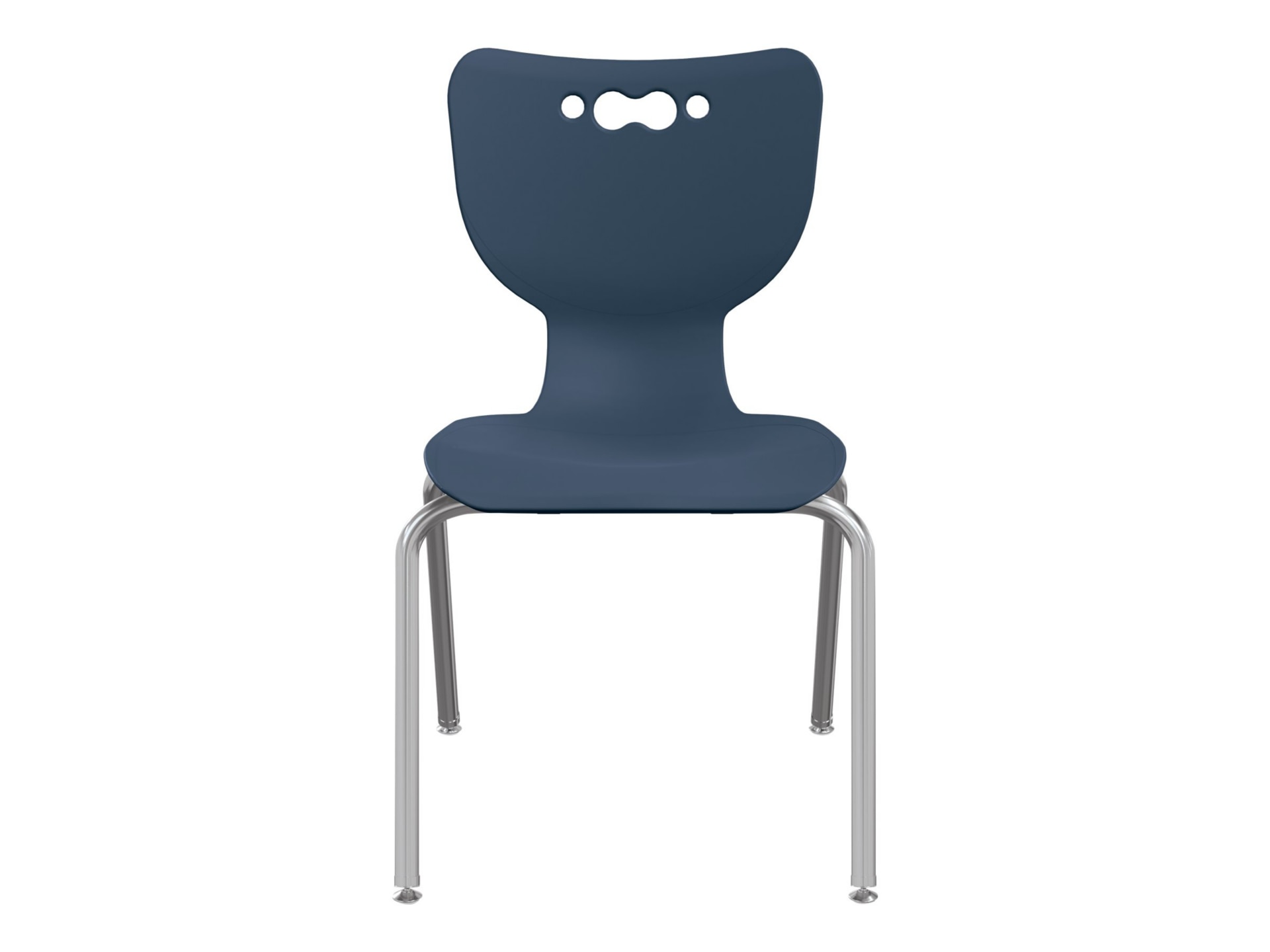 MooreCo Hierarchy - chair - platinum plated stainless steel - navy