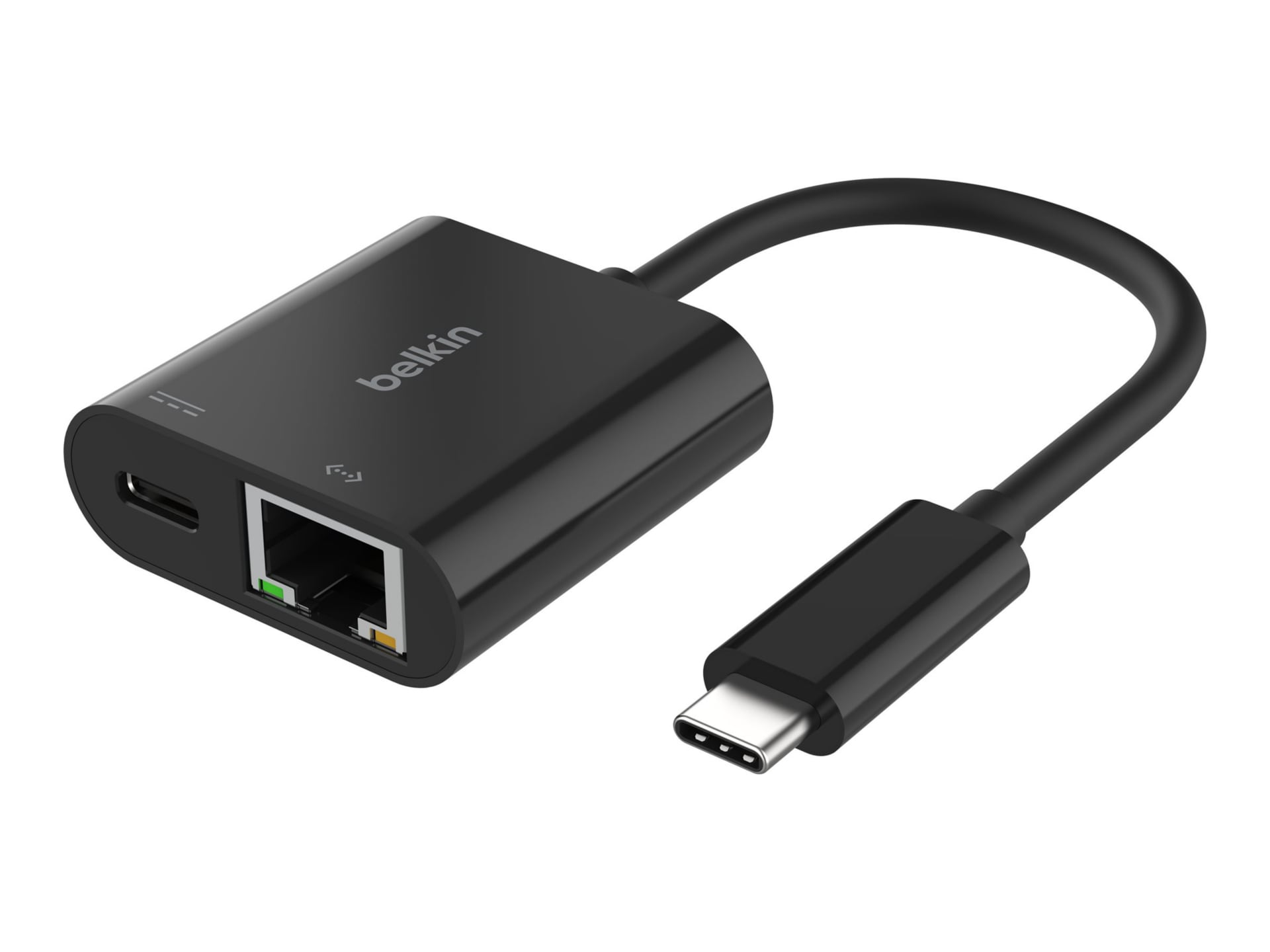 Belkin CONNECT - network adapter - USB-C - Gigabit Ethernet x 1 + USB-C (power only) x 1