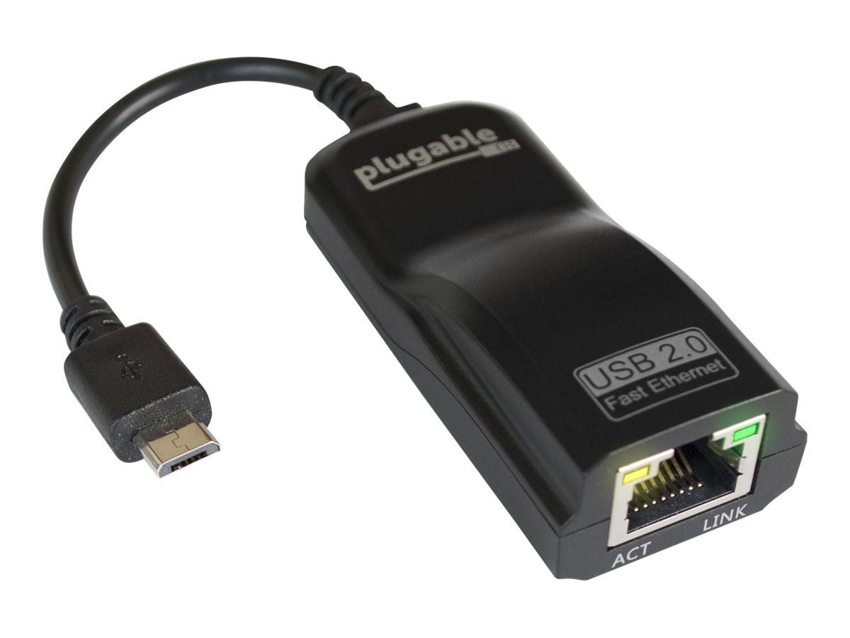 Plugable USB2-OTGE100 OTG ETHERNET ADAPTER - adaptateur réseau - USB 2.0