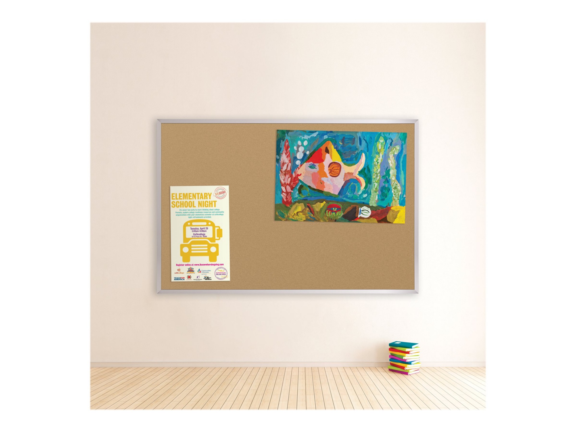 Best-Rite Valu-Tak bulletin board - 4.02 in x 8 in - natural cork