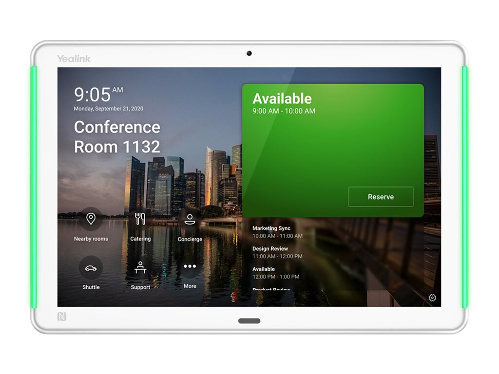 Yealink RoomPanel Plus - meeting room availability monitor - 802.11a/b/g/n/ac, Bluetooth 5.2 LE