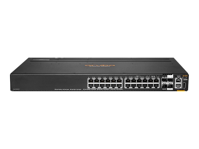 HPE Aruba 6200M 24G Class4 PoE 4SFP+ TAA Switch - switch - Max. Stacking Di