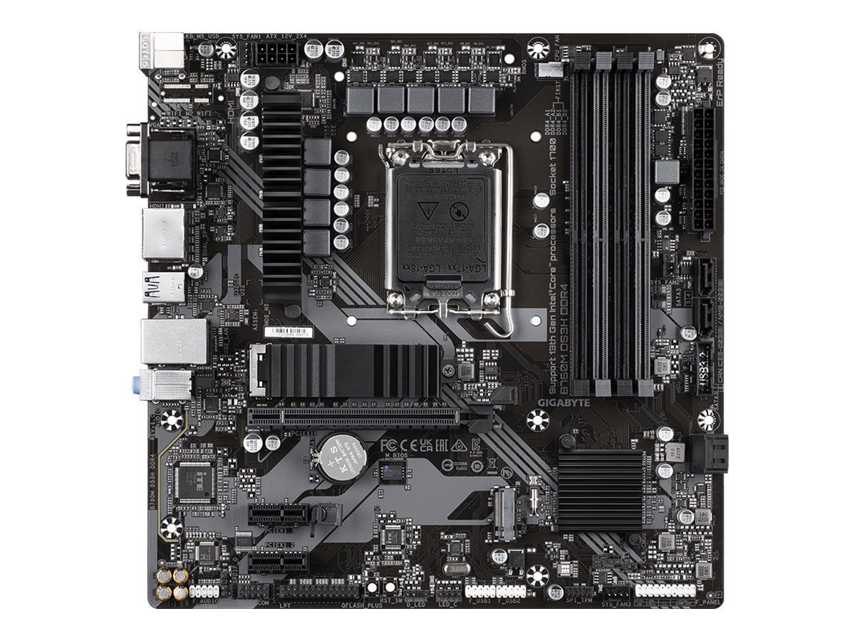 Gigabyte B760M DS3H DDR4 - 1.0 - motherboard - micro ATX - LGA1700 Socket - B760