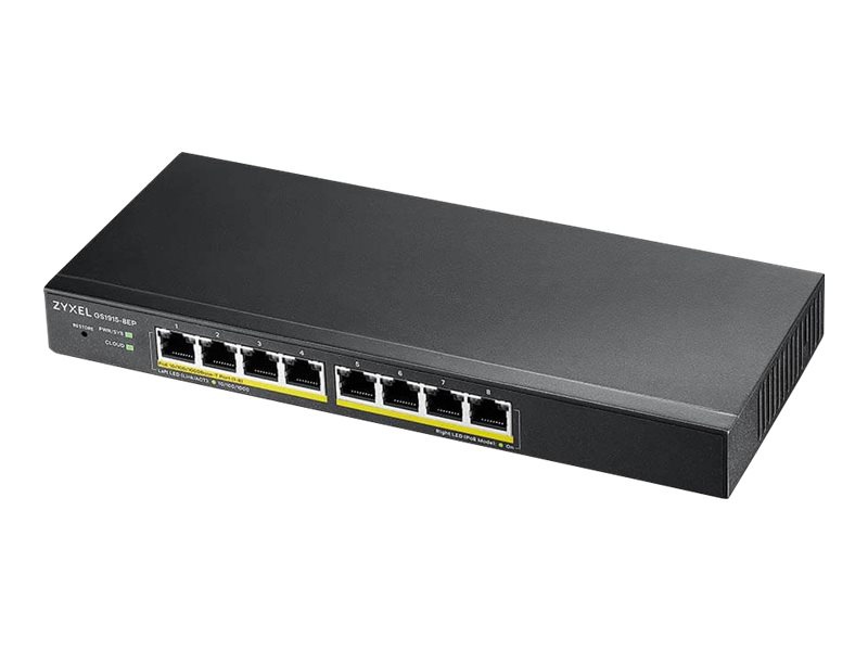 Zyxel GS1915 Series GS1915-8EP - switch - NebulaFLEX compatible - 8 ports -