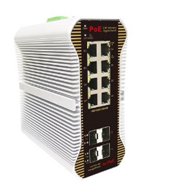 E.C.I. Industrial 10GbE PoE+ Managed Switch