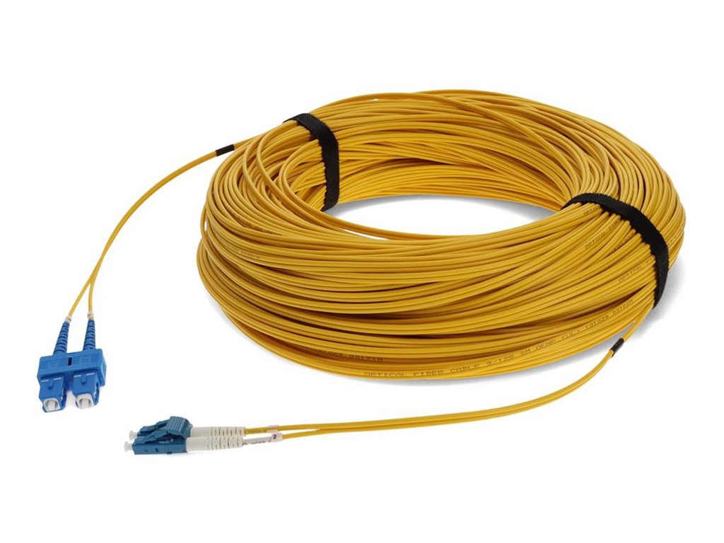 Proline 92m SC to LC Yellow OS2 Duplex OFNR (Riser-Rated) SMF Fiber Patch C