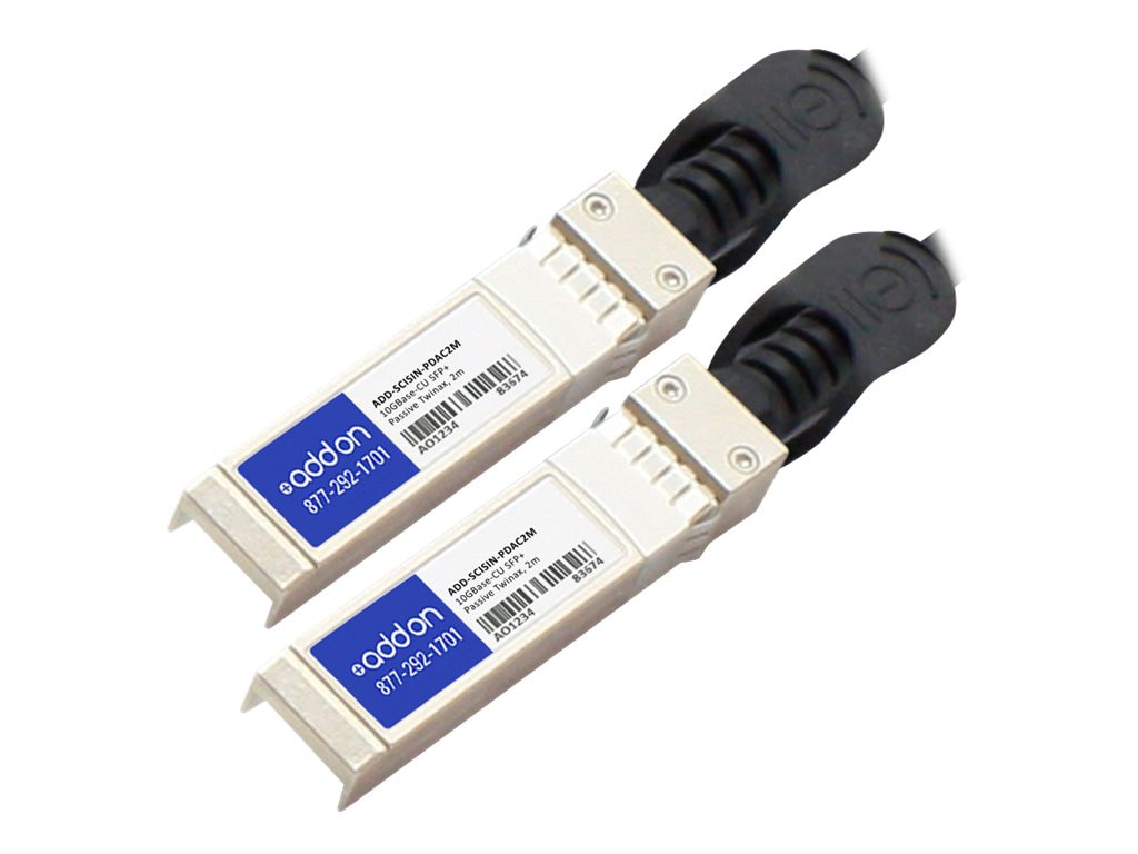 AddOn Cisco SFP-H10GB-CU2M to Intel XDACBL2M Compatible TAA Compliant 10GBase-CU SFP+ to SFP+ Direct Attach Cable