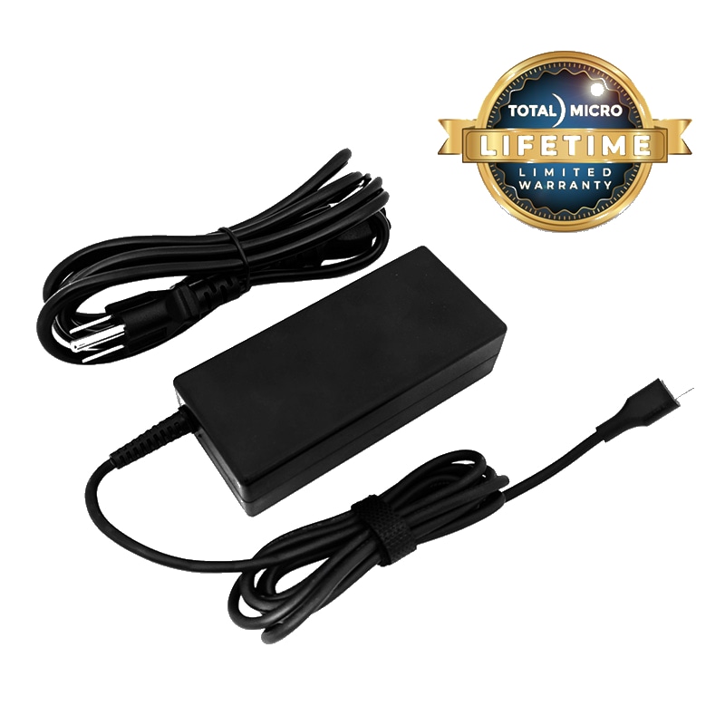 Total Micro 65W USB-C Adapter for Dell Latitude 7640, 7650, 9330, 9440 2-in