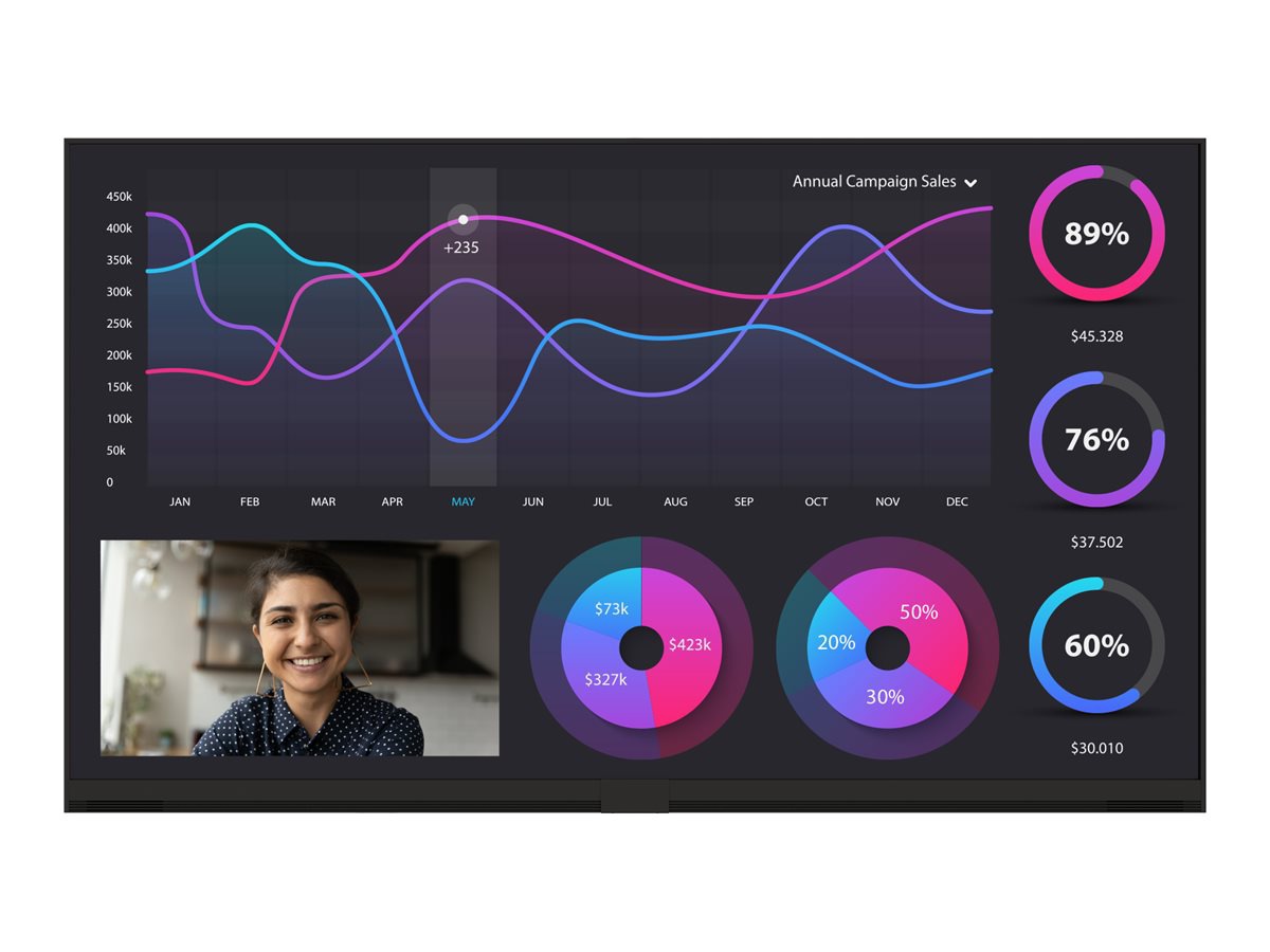 Planar URL136-MFT UltraRes L Series - 136" LED-backlit LCD display - MicroLED - Full HD - for interactive communication