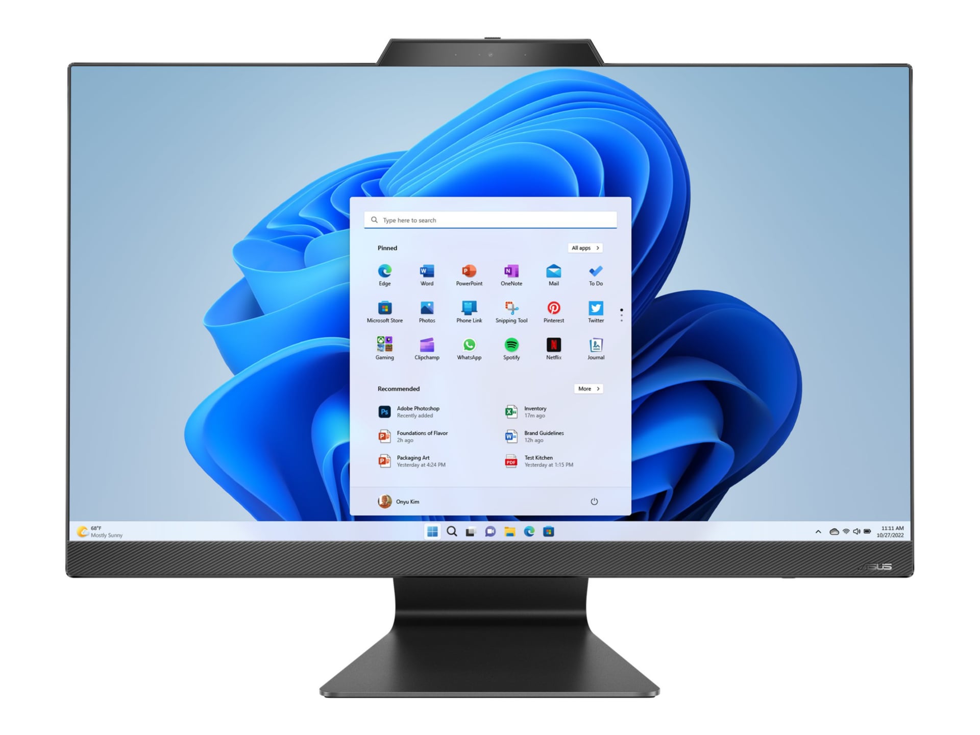 Asus M3702WFA PS504T - all-in-one Ryzen 5 7520U 2.8 GHz - 8 GB - SSD 1 TB -