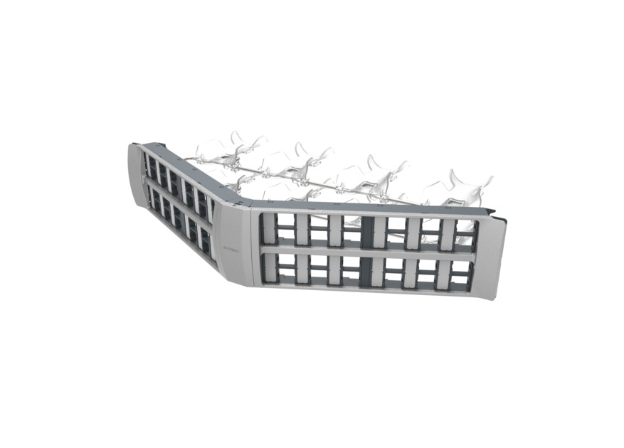 SYSTIMAX CommScope 360 M-Series Evolve 2U 48-Port RJ-45 Unshielded Twisted Pair Angled Patch Panel - Cool Gray