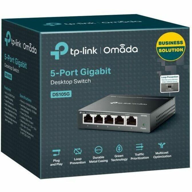 Thumbnail 3 of 4 for TP-Link Omada 5-Port Gigabit Desktop Switch