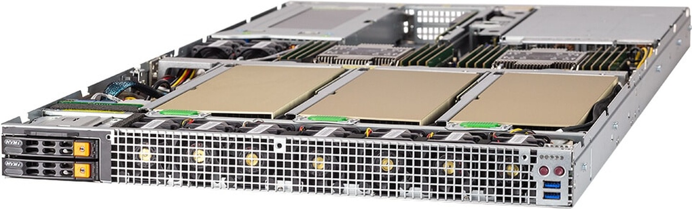 Supermicro 1U 4GPU SuperServer with Super X12DGQ-R Motherboard
