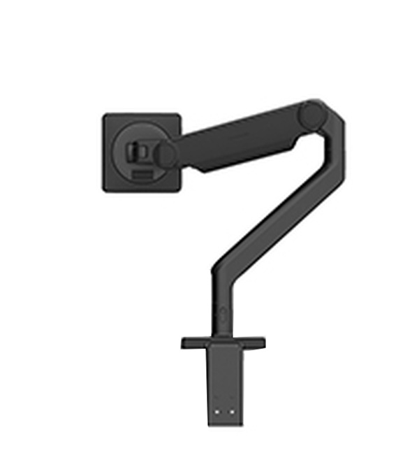 Humanscale M2.1 Monitor Arm Assembly with Two-Piece Clamp Mount Base - Black with Black Trim