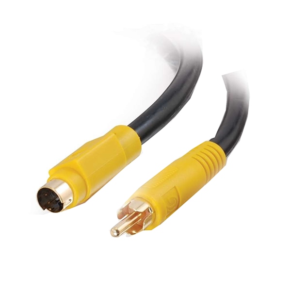 C2G Value Series 12' Bi-Directional S-Video to RCA Composite Video Cable -