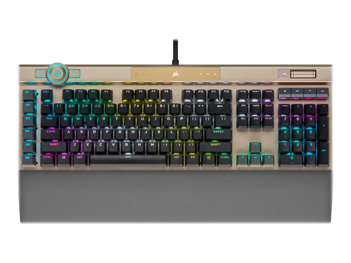 CORSAIR Gaming K100 RGB - keyboard - US International - midnight gold Input Device