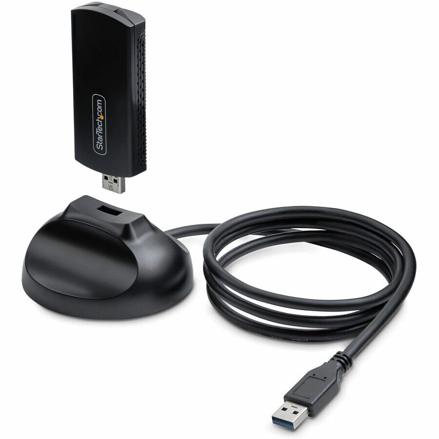 StarTech.com Wi-Fi 6E USB Adapter/Dongle, For Desktop/Laptop PC, Wireless NIC, Foldable Antenna, WiFi 2.4/5/6GHz Network