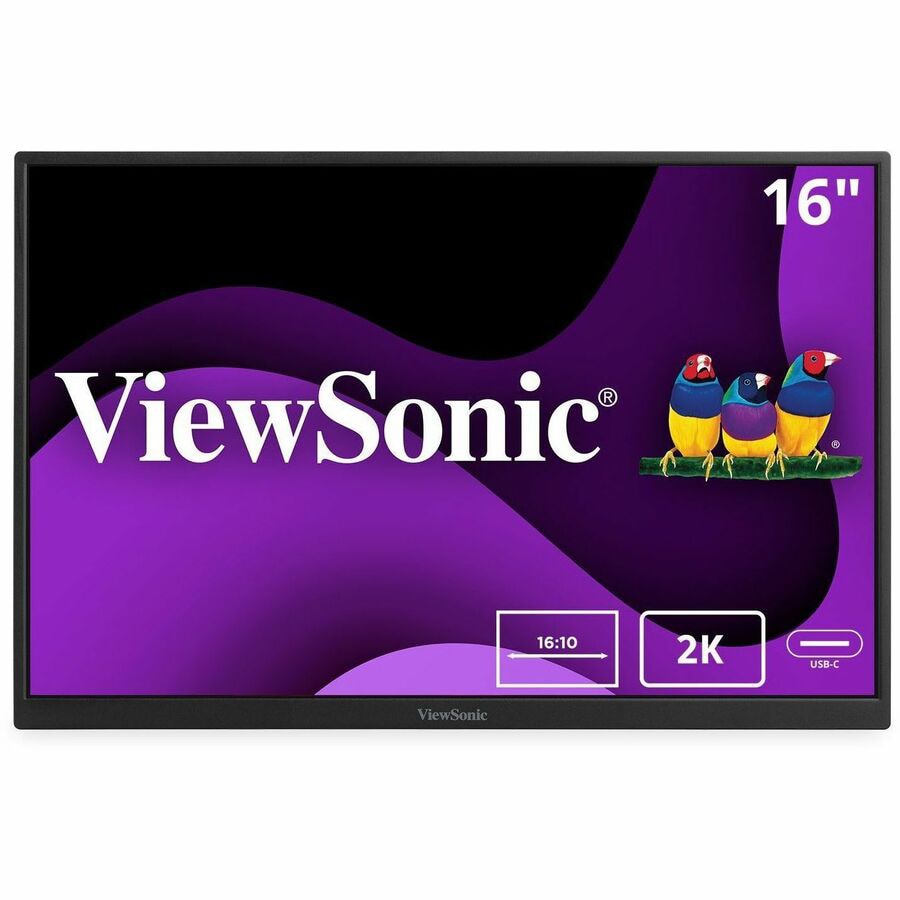 ViewSonic VG1656-2K 16 Inch WQXGA 1600p IPS Portable Monitor with 2 Way Pow