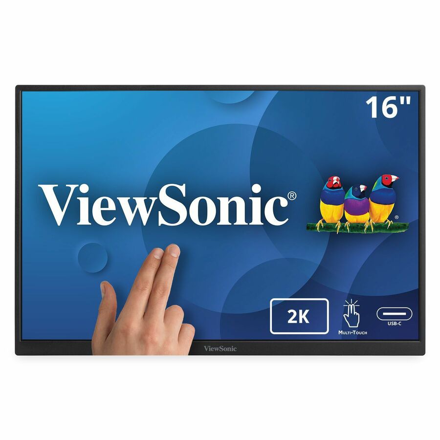 Thumbnail 5 of 11 for ViewSonic TD1656-2K - Portable 16:10 WQXGA IPS Touch Monitor with 65W USB C and Smart Cover Design - 330 cd/m² - 16"