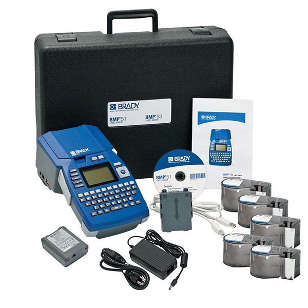 Brady BMP51 Label Printer Facility Identification Starter Kit - Blue
