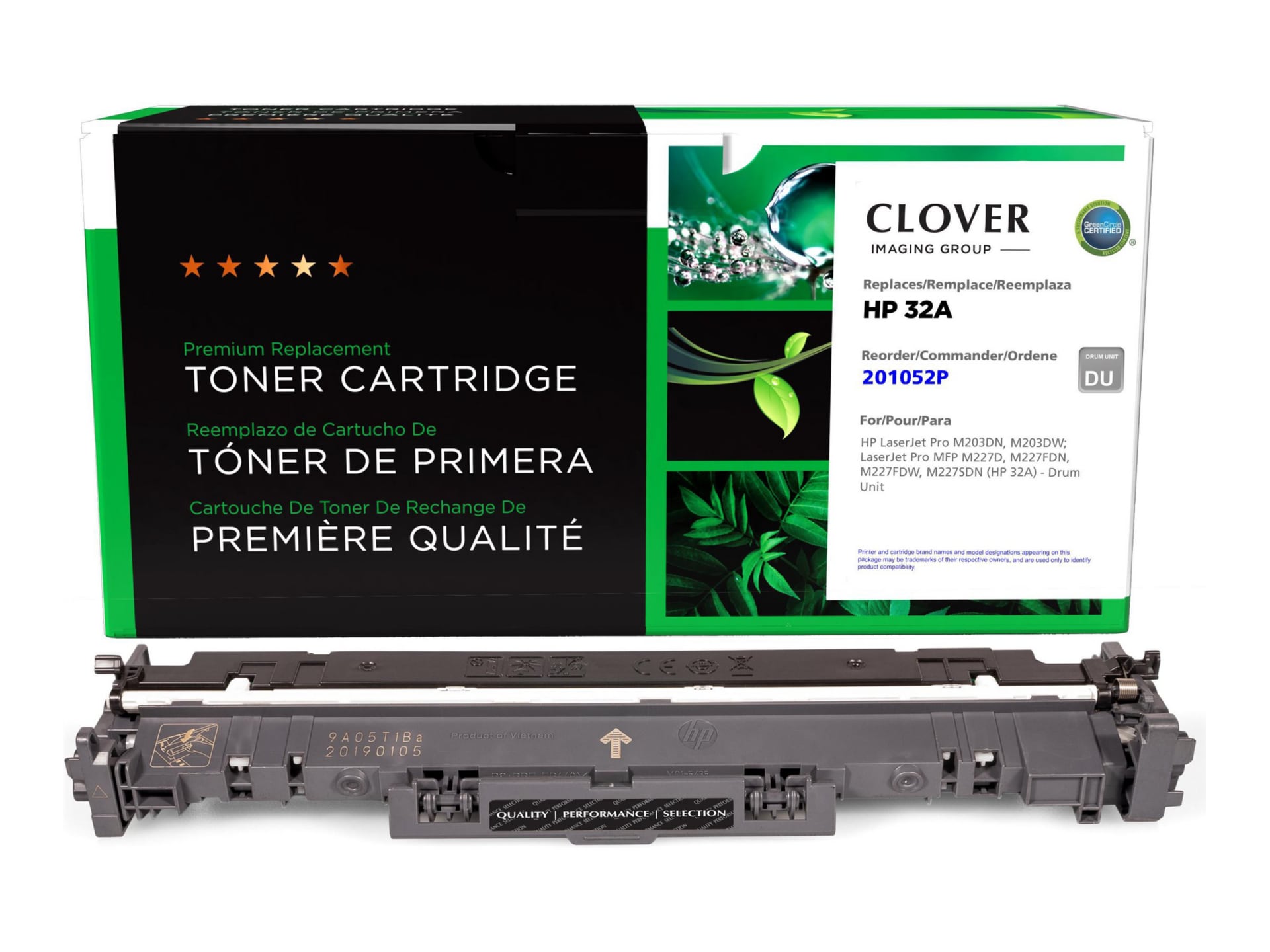 Clover Imaging Group - black - compatible - remanufactured - drum kit (alte