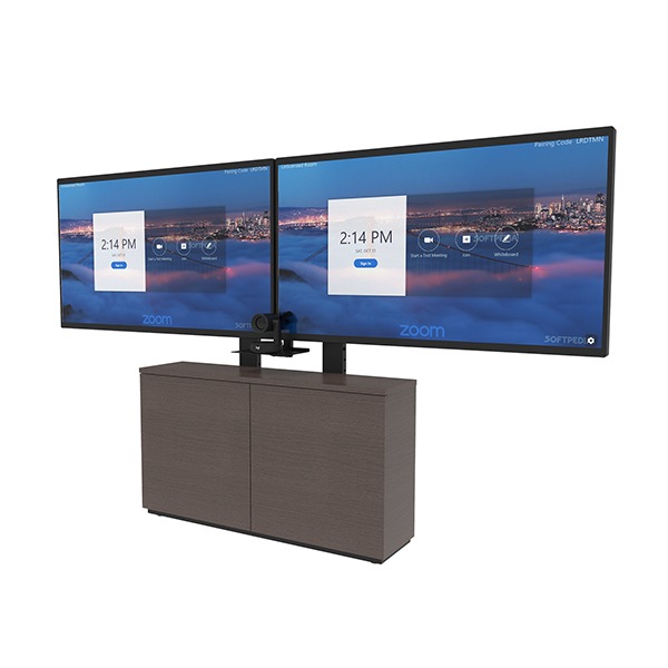 AVTEQ Thin 2-Bay Credenza for Dual 45" to 82" Display