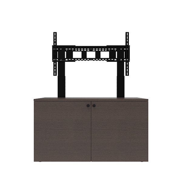 Avteq Credenza cabinet unit - for flat panel - 2-bay - TAA Compliant