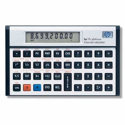 HP 12c Platinum Financial Calculator 
