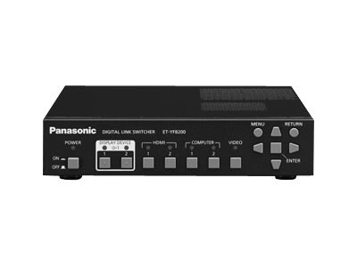 Panasonic ET-YFB200G - commutateur vidéo/audio/réseau - 2 ports - Montable sur rack