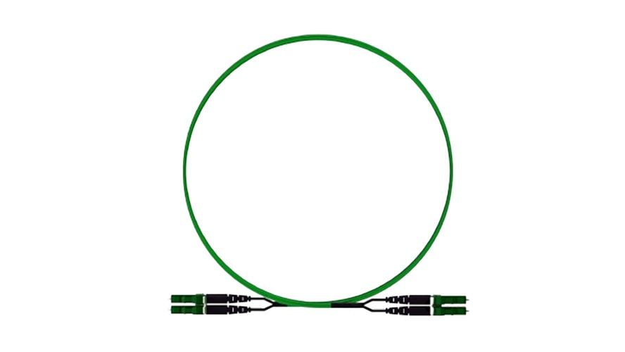 Panduit Opti-Core 20m Key/NonKey LC Duplex 2-Fiber OM4+ Plenum Cable - Green