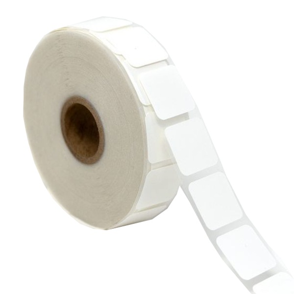 Code PDC SafeGuard 7/8"x7/8" 1" Core Direct Thermal Slide Label - White - 1800 Per Roll