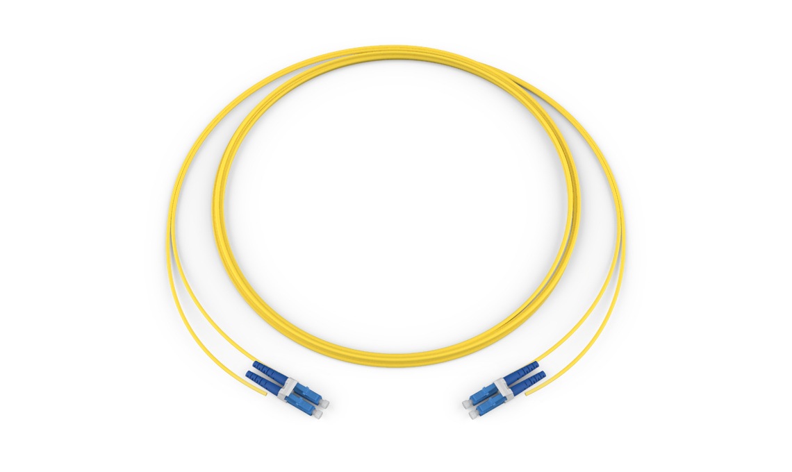 Corning 6' LC/UPC to LC/UPC Duplex Singlemode Ultra 2-Fiber Plenum Zipcord - Yellow