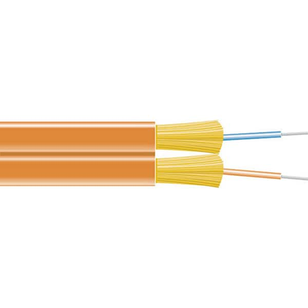 Black Box 500' OM1 OFNR PVC 2-Fiber Multimode Fiber Optic Cable - Orange