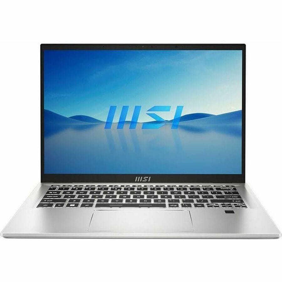 MSI Prestige 14H B12 Laptop, Silver, 14" FHD+ 60 Hz, Intel i5-12500H, Nvidia RTX 2050, 16GB Memory, 512GB SSD, Win 11