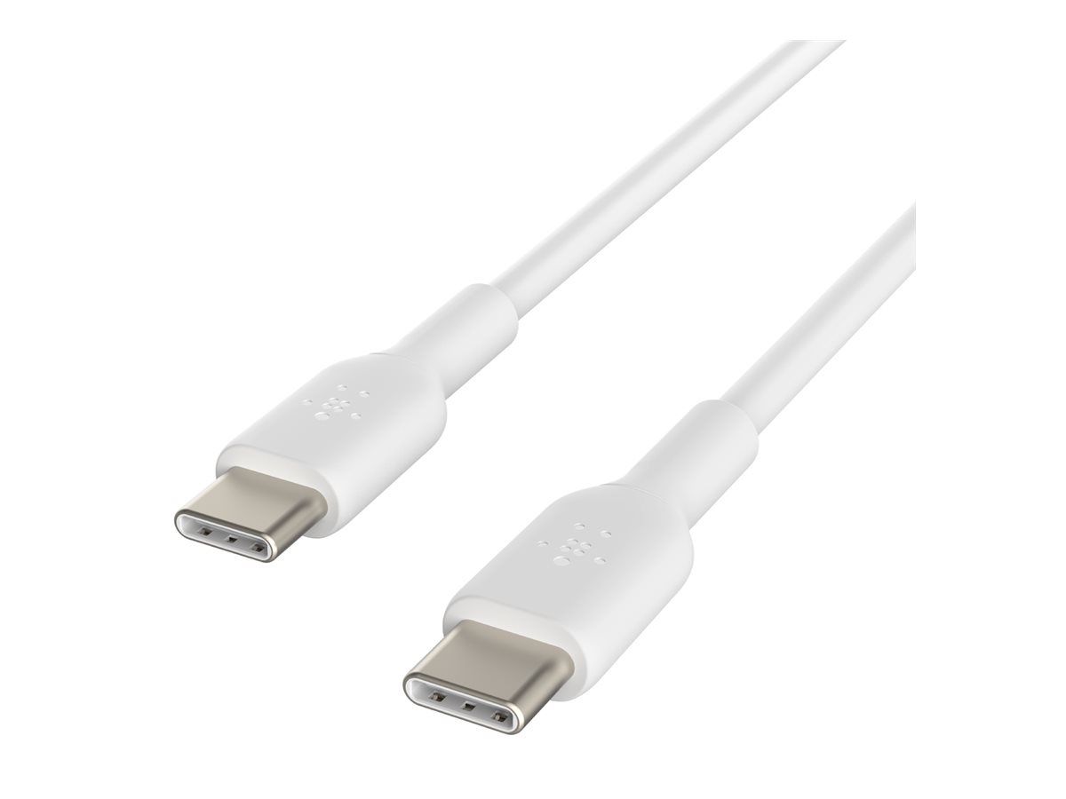 Belkin 60W USB-C to USB-C Cable - 480 Mbps - PVC - M/M - 6.6ft/2m - White