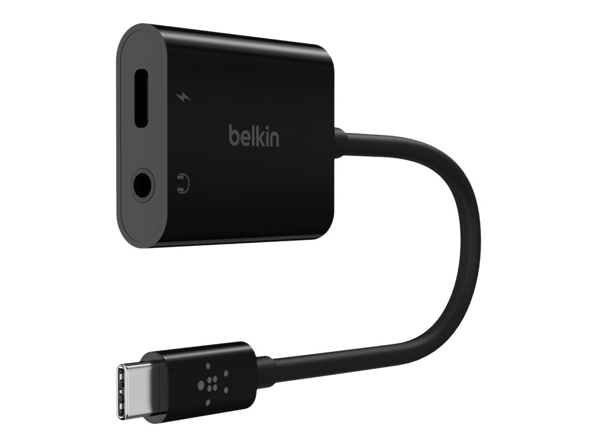 Belkin RockStar USB-C to headphone jack / charging adapter - audio / USB -