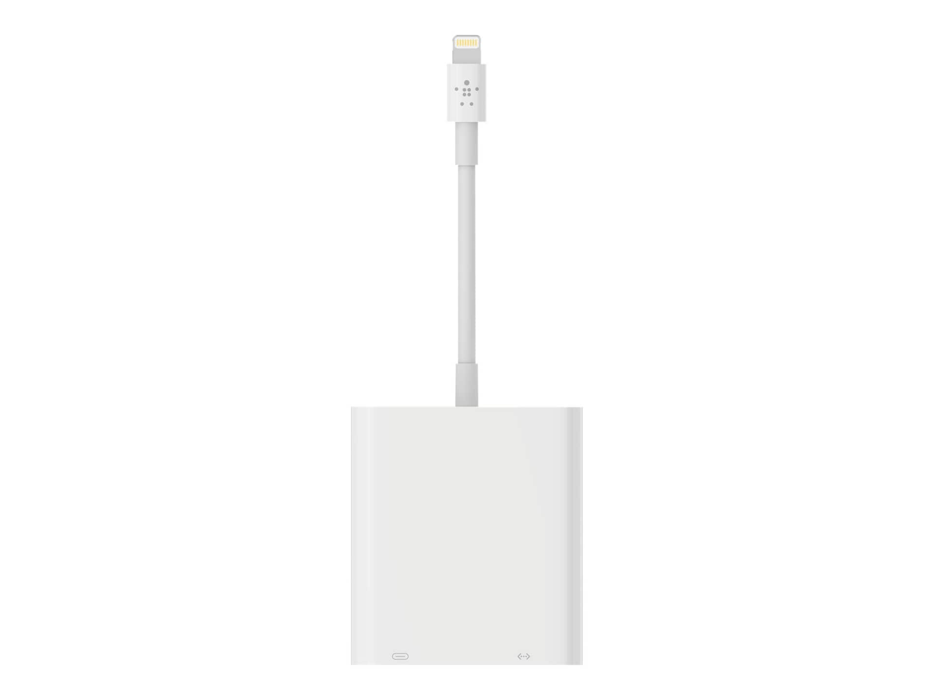 Belkin Ethernet + Power Adapter with Lightning Connector - Network Adapter - Lightning - 10/100 Ethernet (PoE) x 1