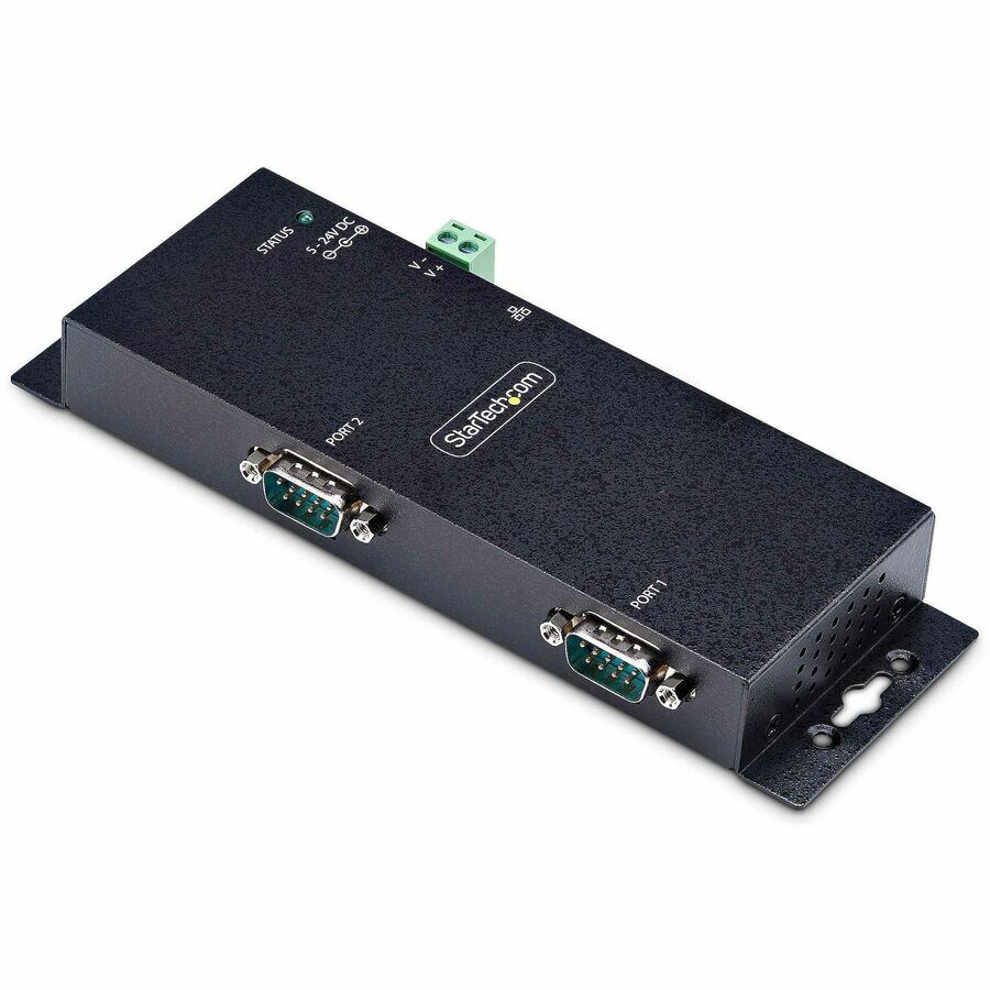 StarTech.com 2-Port Serial to Ethernet Adapter, IP Serial Device Server For