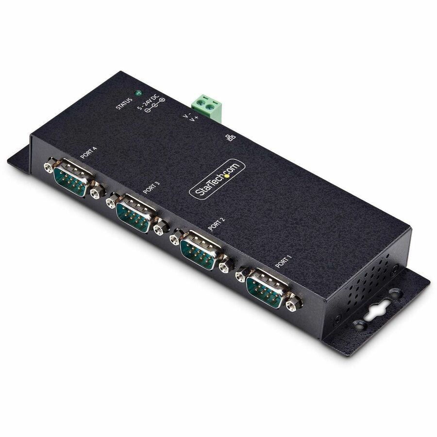 StarTech.com 4-Port Serial to Ethernet Adapter, IP Device Server For RS232 Devices, RJ45 LAN to DB9 Converter, TAA