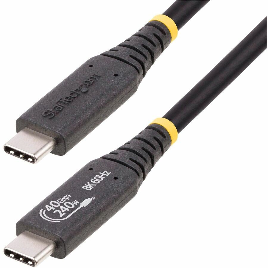 StarTech.com 1.6ft (50cm) USB4 Cable 40Gbps, 240W (5A) PD, 8K 120Hz / 4K 24
